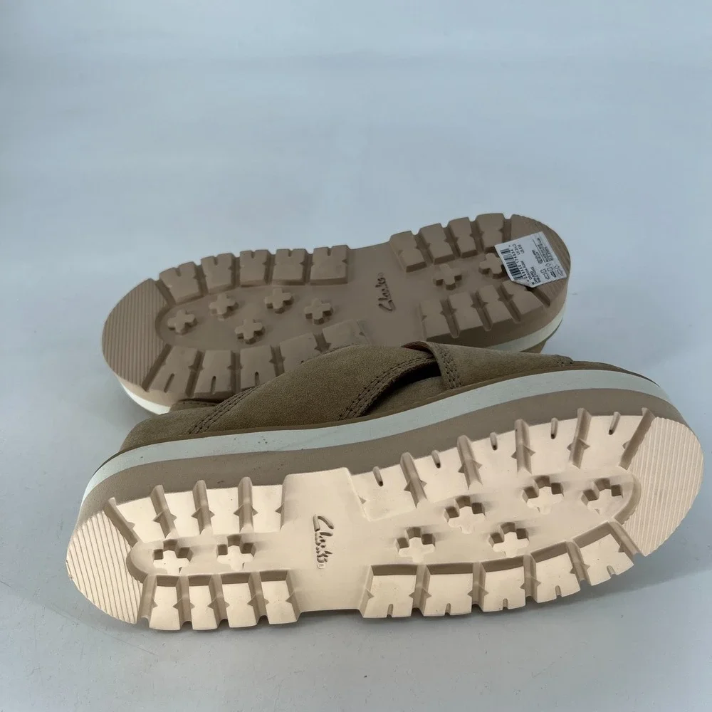 Clarks Orianna Roam Platform Sandal Womens 6 Leather Tan Brown Neutral